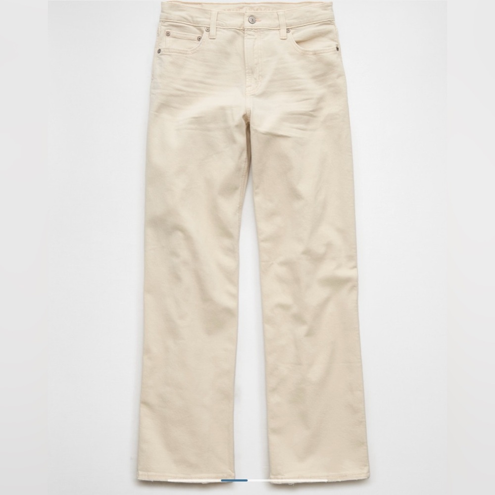 American Eagle Outfitters Beige Straight Leg Jeans - Picture 4 of 5
